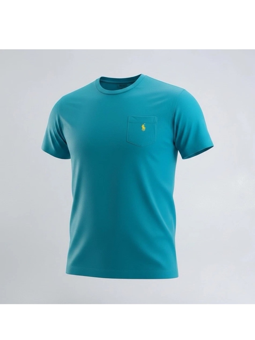 Polo by Ralph Lauren Teal Short-Sleeve Pocket Tee with Yellow Pony